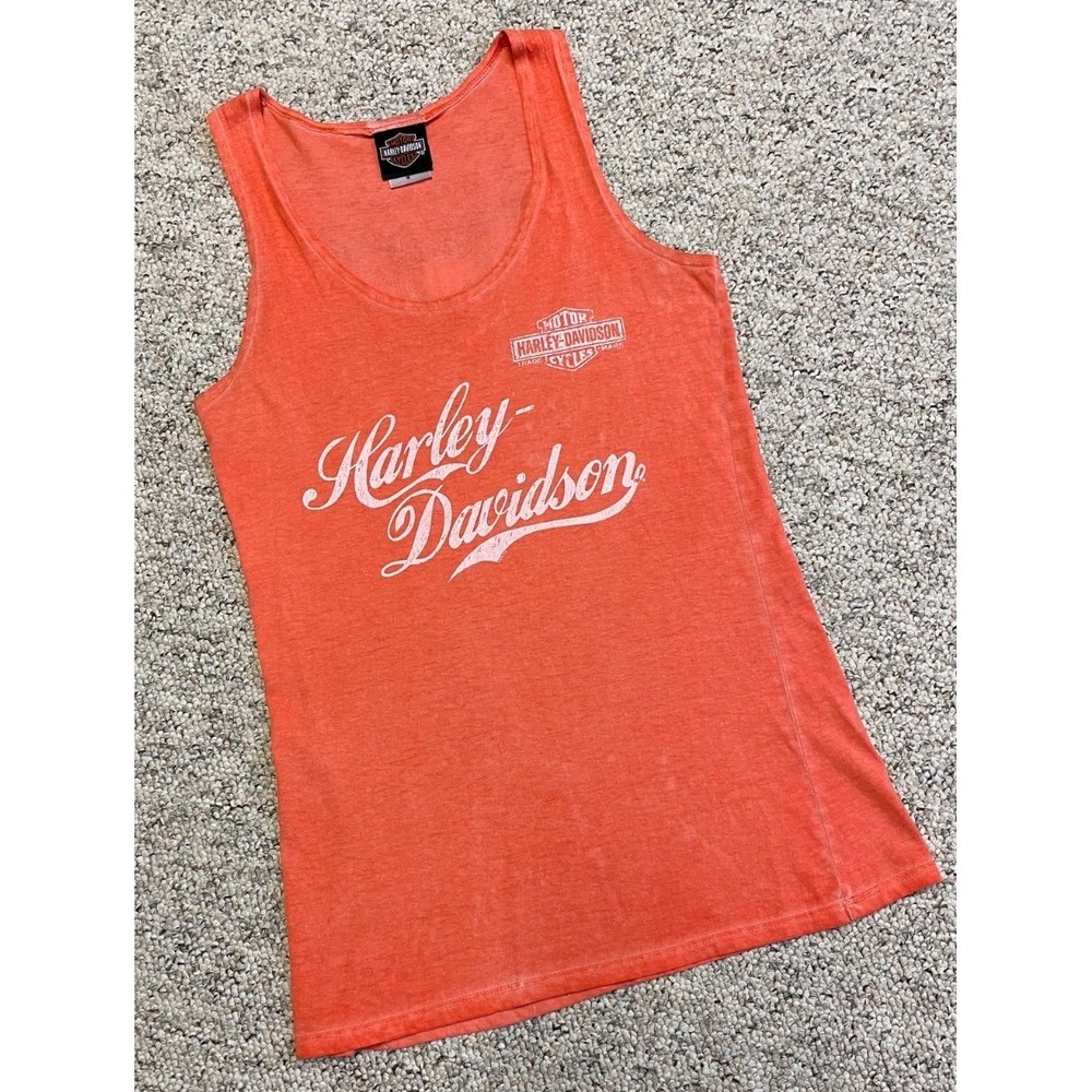 ๐ โซ (3) Harley Davidson HD Women's Tank Top Medium Lot Biker AOP Back Graphic - Picture 2 of 16